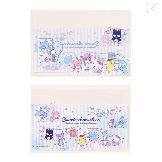 Japan Sanrio Clear Pass Case Card Sleeve Set - Laundry - 2