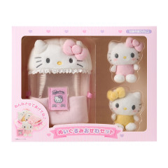 Japan Sanrio Original Plush Toy Care Set - Hello Kitty & Mimmy