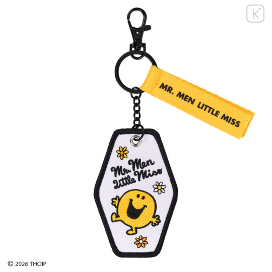 Japan Sanrio Original Embroidered Keychain - Mr. Men & Little Miss : Mr. Happy - 1