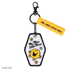 Japan Sanrio Original Embroidered Keychain - Mr. Men & Little Miss : Mr. Happy