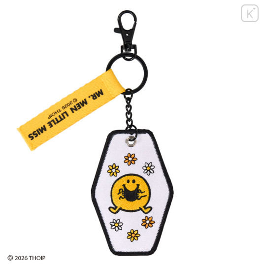 Japan Sanrio Original Embroidered Keychain - Mr. Men & Little Miss : Mr. Happy - 2