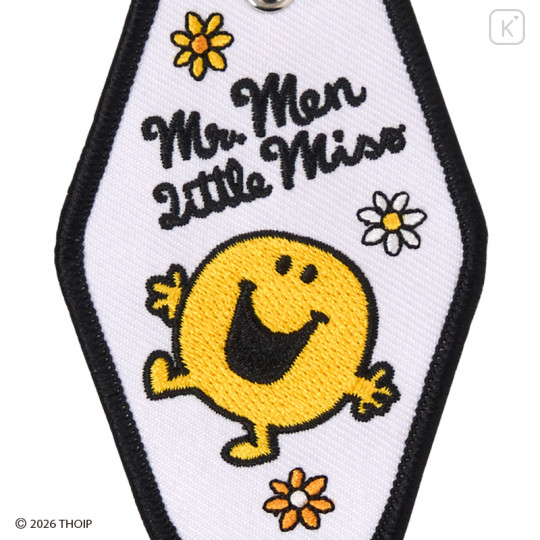 Japan Sanrio Original Embroidered Keychain - Mr. Men & Little Miss : Mr. Happy - 3