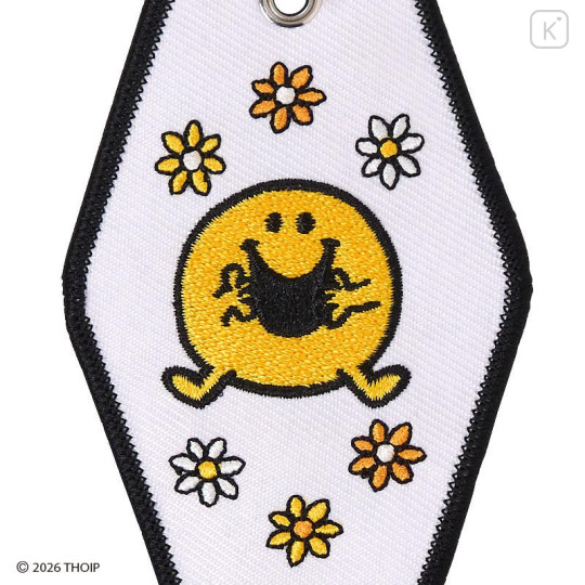 Japan Sanrio Original Embroidered Keychain - Mr. Men & Little Miss : Mr. Happy - 4