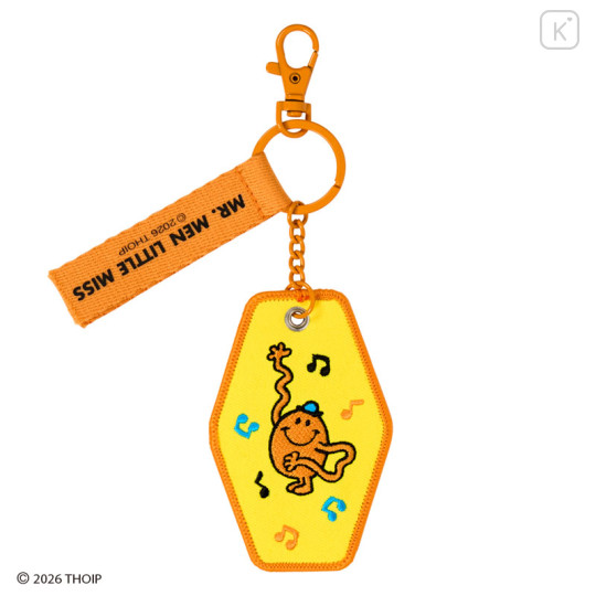Japan Sanrio Original Embroidered Keychain - Mr. Men & Little Miss : Mr. Tickle - 2