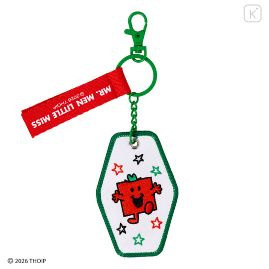 Japan Sanrio Original Embroidered Keychain - Mr. Men & Little Miss : Mr. Strong - 2