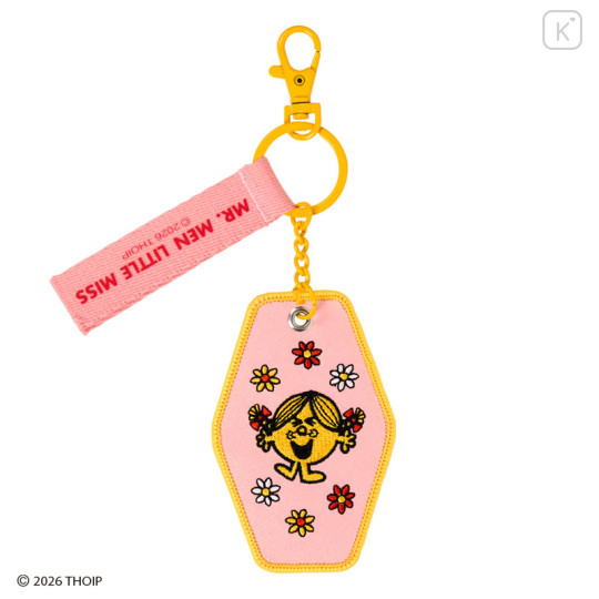 Japan Sanrio Original Embroidered Keychain - Mr. Men & Little Miss : Little Miss Sunshine - 2