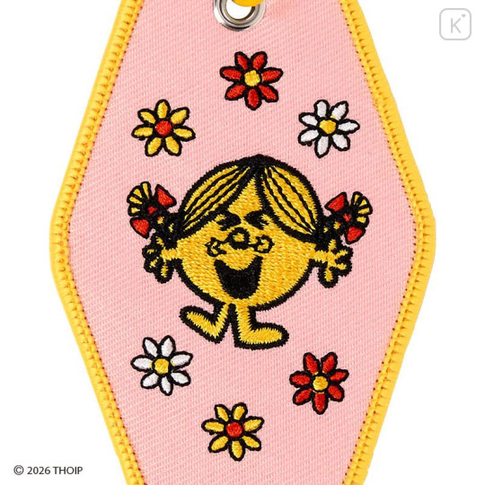 Japan Sanrio Original Embroidered Keychain - Mr. Men & Little Miss : Little Miss Sunshine - 4