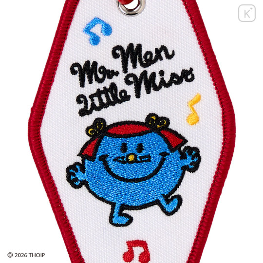 Japan Sanrio Original Embroidered Keychain - Mr. Men & Little Miss : Little Miss Giggles - 3