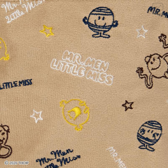 Japan Sanrio Original Pouch - Mr. Men & Little Miss : Beige - 4