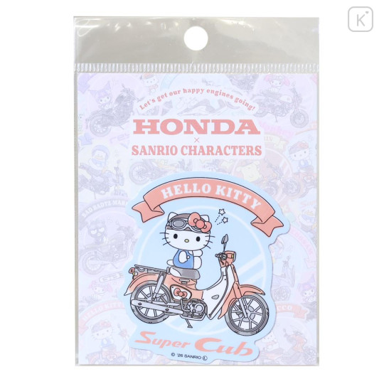 Japan Sanrio Vinyl Sticker - Hello Kitty : Honda Motorcycle Super Cub - 1