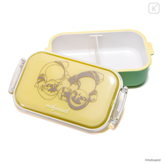 Japan Mofusand Rectangular Tight Lunch Box 480ml - Shark Cat Yellow - 6