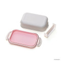 Japan Mofusand Rectangular Tight Lunch Box 480ml - Shark Cat Pink - 7