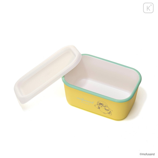 Japan Mofusand Square Storage Container Slim 330ml - Shark Cat Yellow - 8