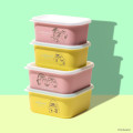 Japan Mofusand Square Storage Container 450ml - Shark Cat Pink - 3