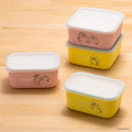 Japan Mofusand Square Storage Container 450ml - Shark Cat Pink - 4