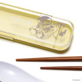 Japan Mofusand Chopsticks and Spoon Set - Shark Cat Yellow - 8