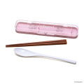 Japan Mofusand Chopsticks and Spoon Set - Shark Cat Pink - 7