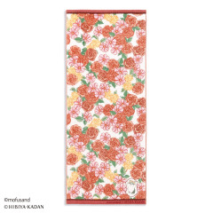 Japan Mofusand Hibiya Kadan Face Towel - Autumn Red