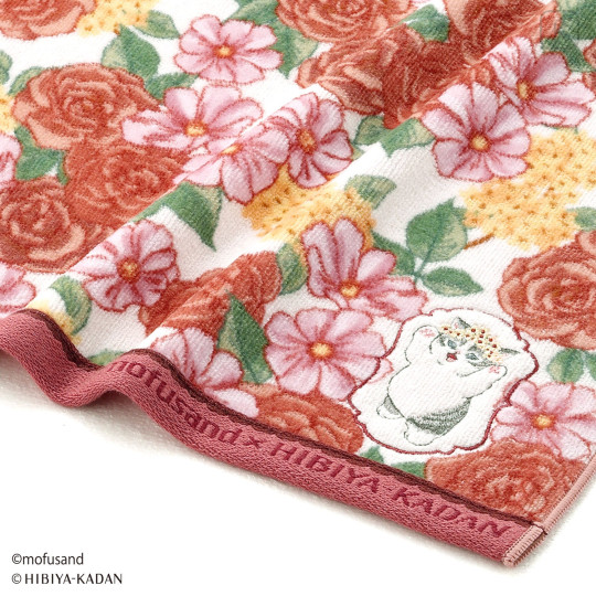 Japan Mofusand Hibiya Kadan Face Towel - Autumn Red - 5