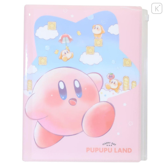Japan Kirby 6+1 Pockets A4 Clear File Holder - Kirby : Pupupu Stage Pink - 1