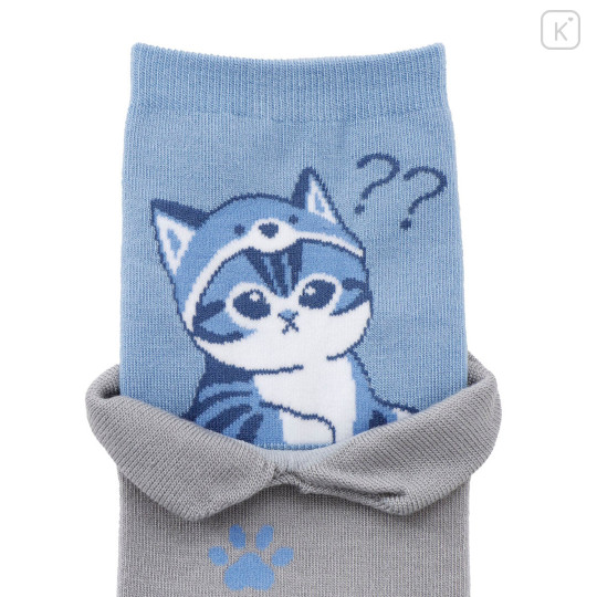 Japan Mofusand Layered-Style Socks - Fox Cat Blue - 6