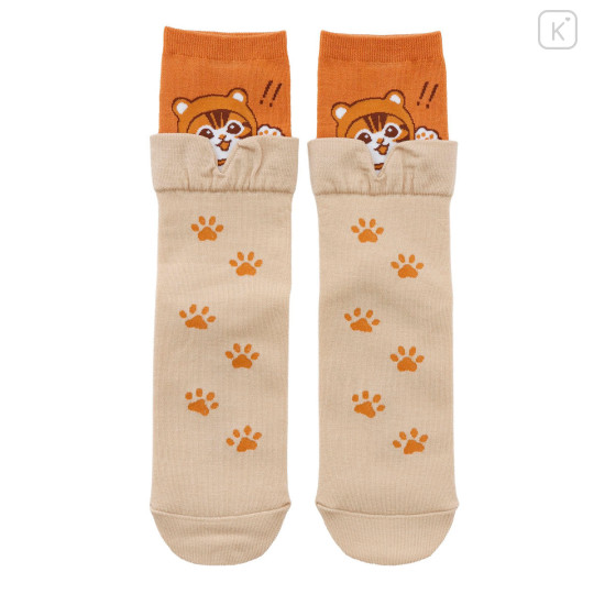 Japan Mofusand Layered-Style Socks - Bear Cat Orange - 1