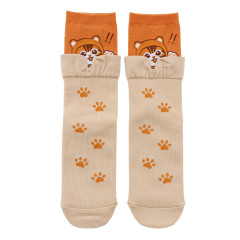 Japan Mofusand Layered-Style Socks - Bear Cat Orange