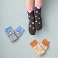Japan Mofusand Layered-Style Socks - Bear Cat Orange - 3