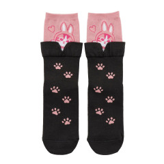 Japan Mofusand Layered-Style Socks - Bunny Cat Pink