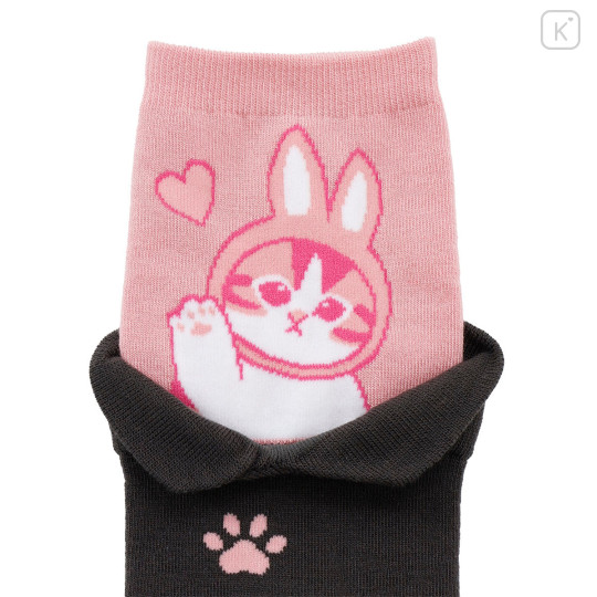 Japan Mofusand Layered-Style Socks - Bunny Cat Pink - 6