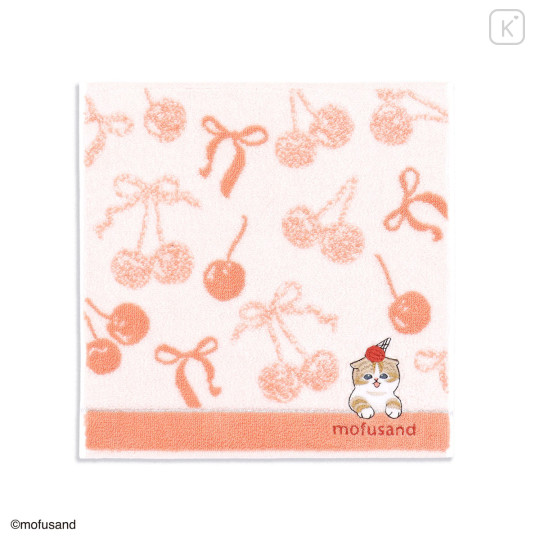 Japan Mofusand Handkerchief - Sweet and Sour Cat Pink - 1