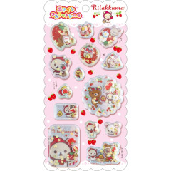 Japan San-X Air-in Mascot Sticker - Rilakkuma : Back in the Day Strawberry