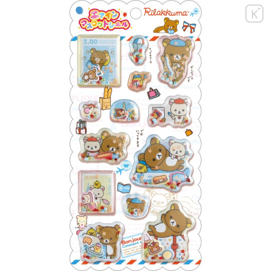 Japan San-X Air-in Mascot Sticker - Rilakkuma : Back in the Day Bonjour - 1