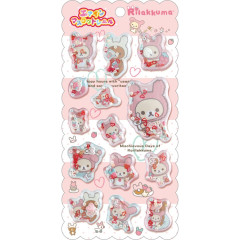 Japan San-X Air-in Mascot Sticker - Rilakkuma : Back in the Day Playing with Rabbits