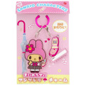 Japan Sanrio Tiny Acrylic Charm Set Umbrella Marker - My Melody : Retro Heisei Kogal Tan Sunburned Wink - 1