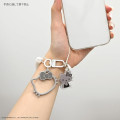 Japan Sanrio Multi-coil Spring Smartphone Strap Keychain Phone Charm - Hello Kitty : Monotone Grey White - 3