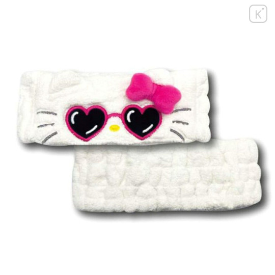 Japan Sanrio Spa Headband with Ears - Hello Kitty : Heart Sunglasses Pink - 1