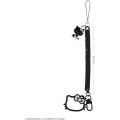 Japan Sanrio Multi-coil Spring Smartphone Strap Keychain Phone Charm - Hello Kitty : Monotone Black - 2