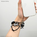 Japan Sanrio Multi-coil Spring Smartphone Strap Keychain Phone Charm - Hello Kitty : Monotone Black - 3