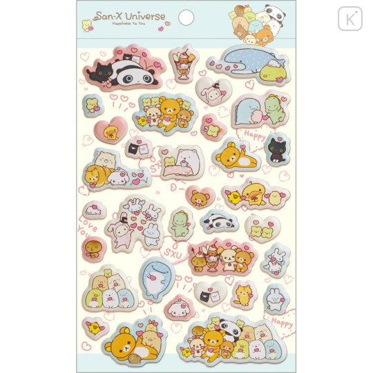 Japan San-X Squishy Sticker - San-X Universe Heart B - 1