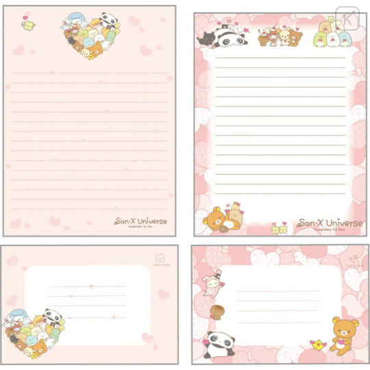 Japan San-X Letter Envelope Set - San-X Universe Heart A - 2