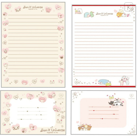 Japan San-X Letter Envelope Set - San-X Universe Heart B - 2