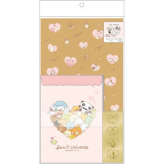 Japan San-X Wrapping Paper Bag Set - San-X Universe Heart A