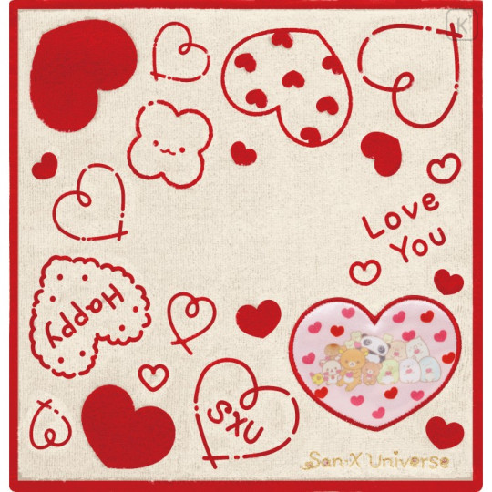 Japan San-X Handkerchief - San-X Universe Heart B - 1