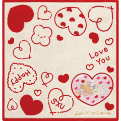 Japan San-X Handkerchief - San-X Universe Heart B