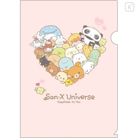 Japan San-X A4 Clear Holder - San-X Universe Heart A - 1