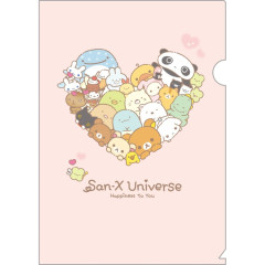 Japan San-X A4 Clear Holder - San-X Universe Heart A