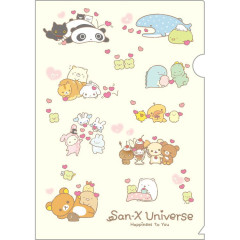 Japan San-X A4 Clear Holder - San-X Universe Heart B