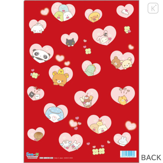 Japan San-X A4 Clear Holder - San-X Universe Heart B - 2