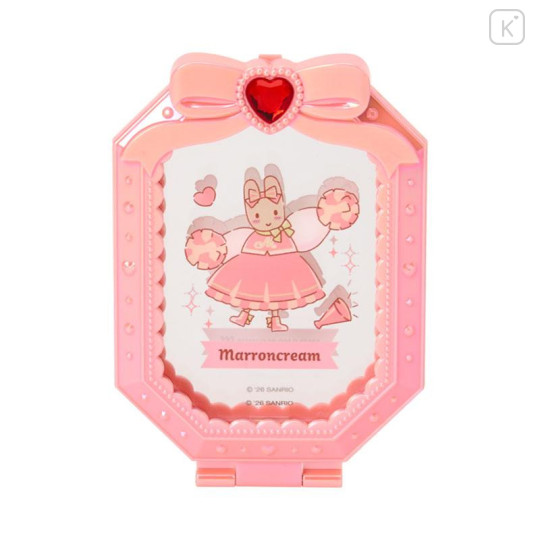 Japan Sanrio Original Folding Mirror Stand - Marron Cream : Cheering Everyone On! Cheer Tales Gorgeous Jewel - 1